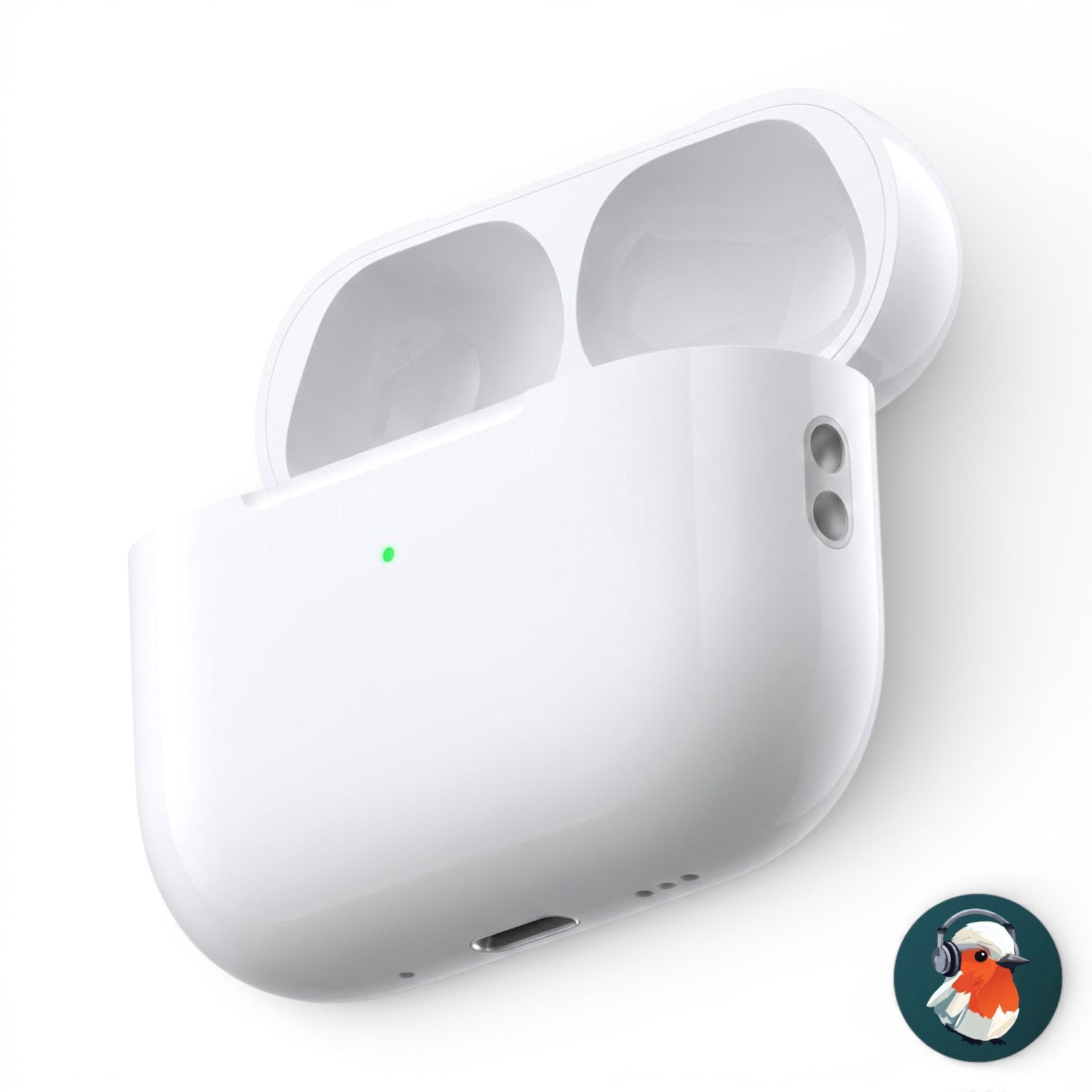 Replacement Apple AirPods Pro (3rd Generation) Charging Case with green indicator light.