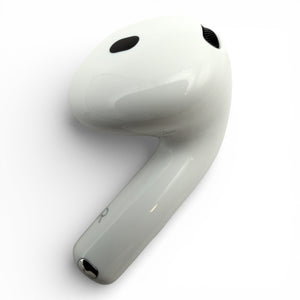 Right replacement Apple AirPods 4 earbud without ANC, front view showing microphone dot and speaker mesh