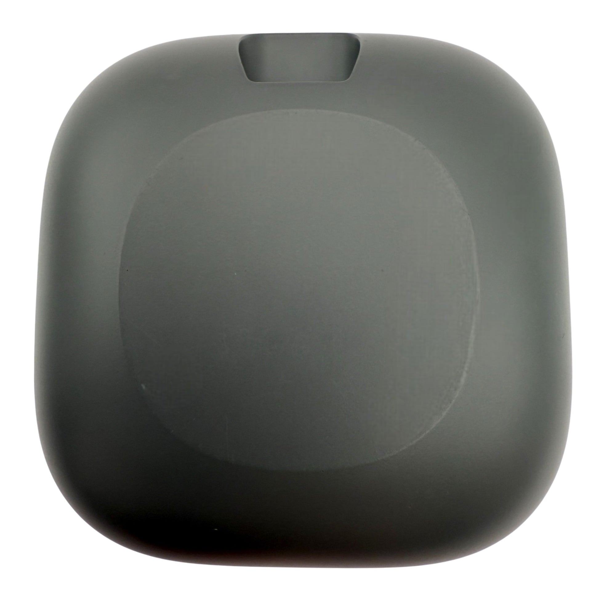 Beats Fit Pro charging case in gray, back view of the smooth lid
