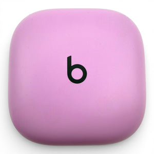 Beats Fit Pro charging case in purple, front view showing the Beats logo