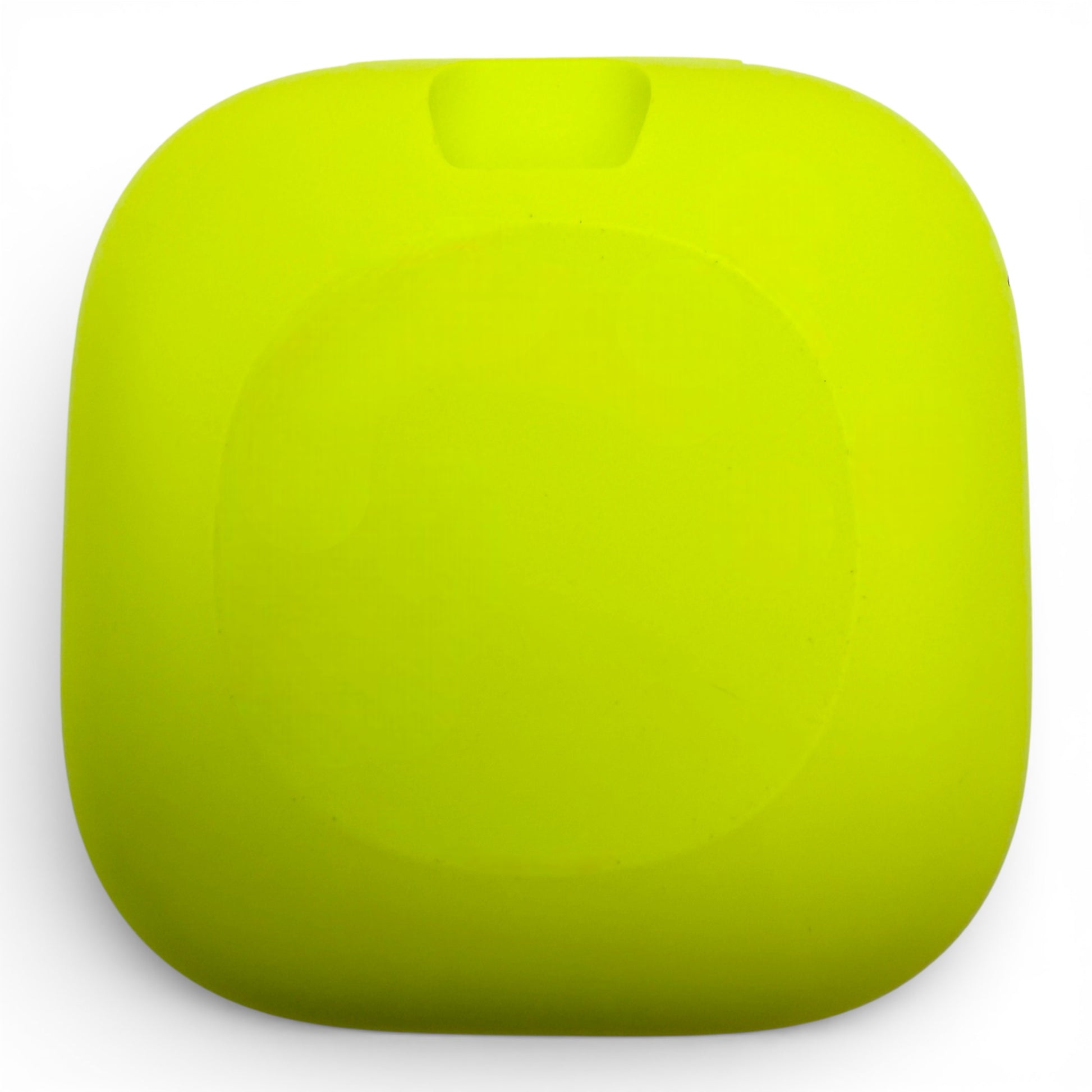 Beats Fit Pro charging case in yellow, back view of the smooth lid