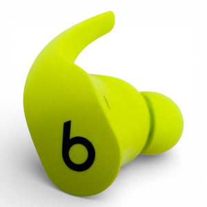 Right replacement Beats Fit Pro earbud in yellow, front view showing the Beats logo and ear hook