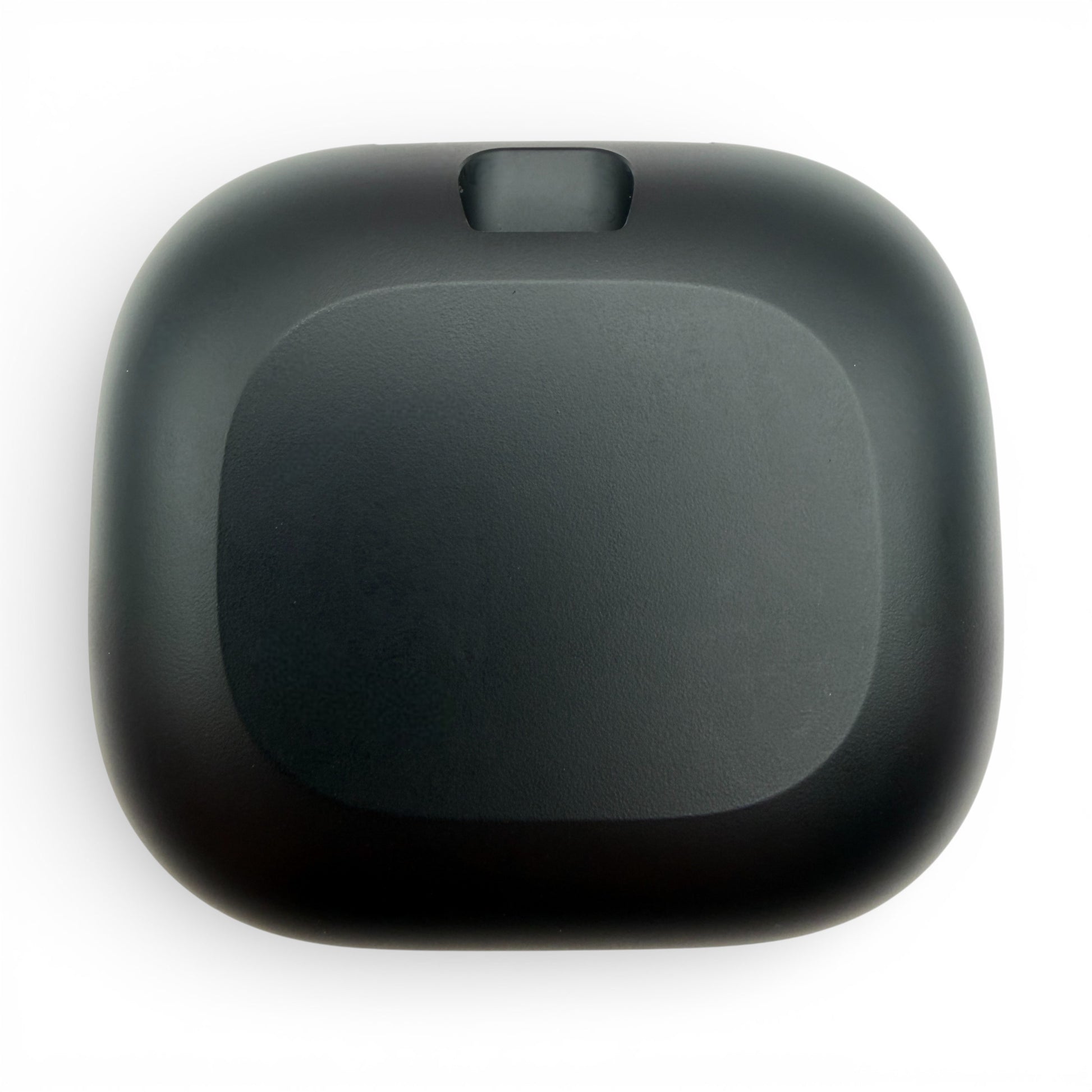 Beats Powerbeats Pro 2 charging case in black, underside view showing the hinge notch