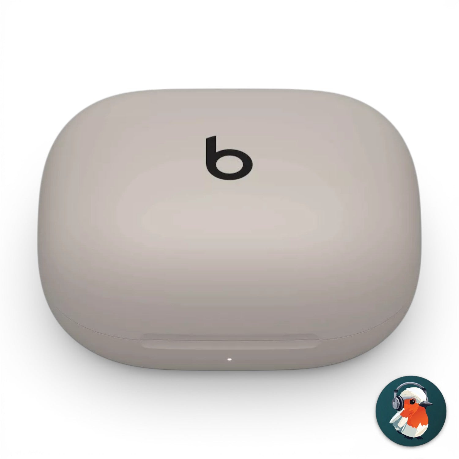 Beats Powerbeats Pro 2 charging case in gray, front view of the closed lid