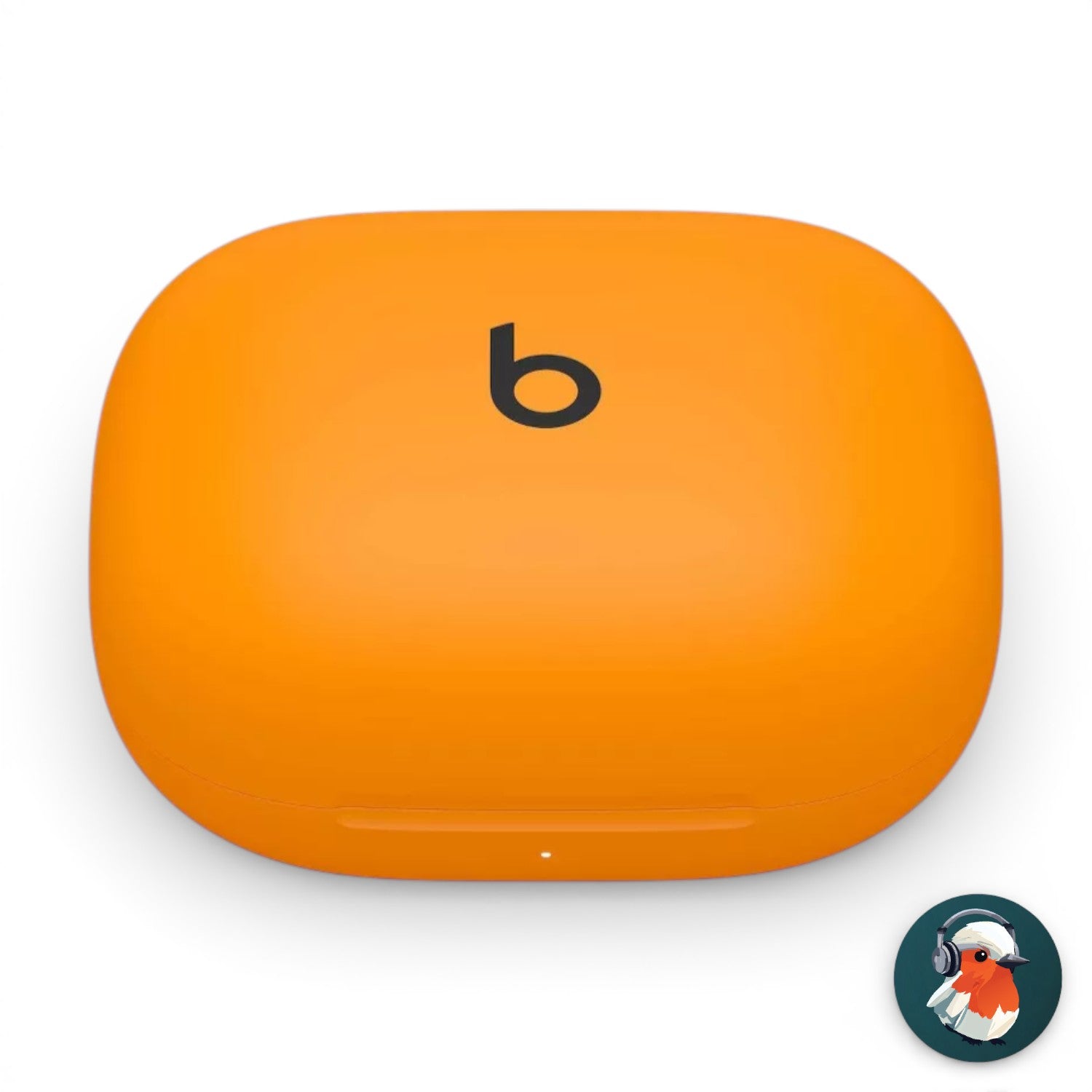 Beats Powerbeats Pro 2 charging case in orange, front view of the closed lid