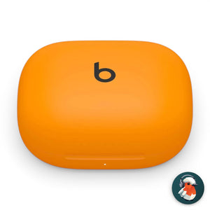 Beats Powerbeats Pro 2 charging case in orange, front view of the closed lid
