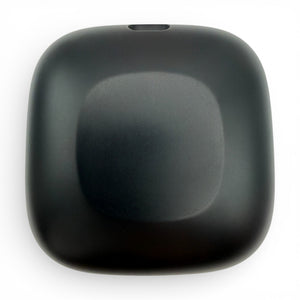 Powerbeats Pro replacement charging case in black, bottom view showing charging port slot