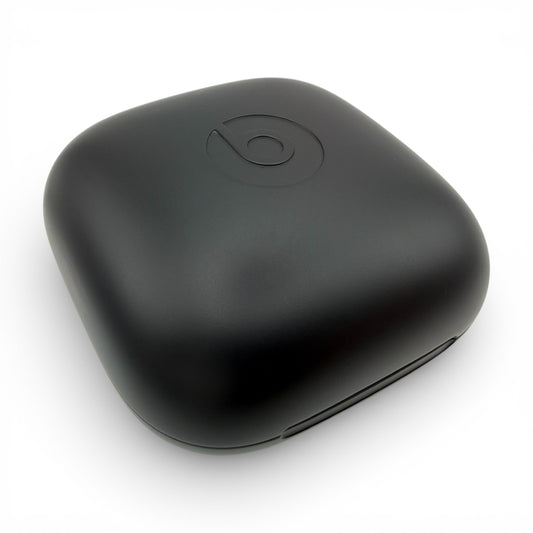 Powerbeats Pro replacement charging case in black, angled view with beats logo visible