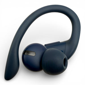 Left replacement Powerbeats Pro earbud in blue, front view showing the ear tip and speaker grille