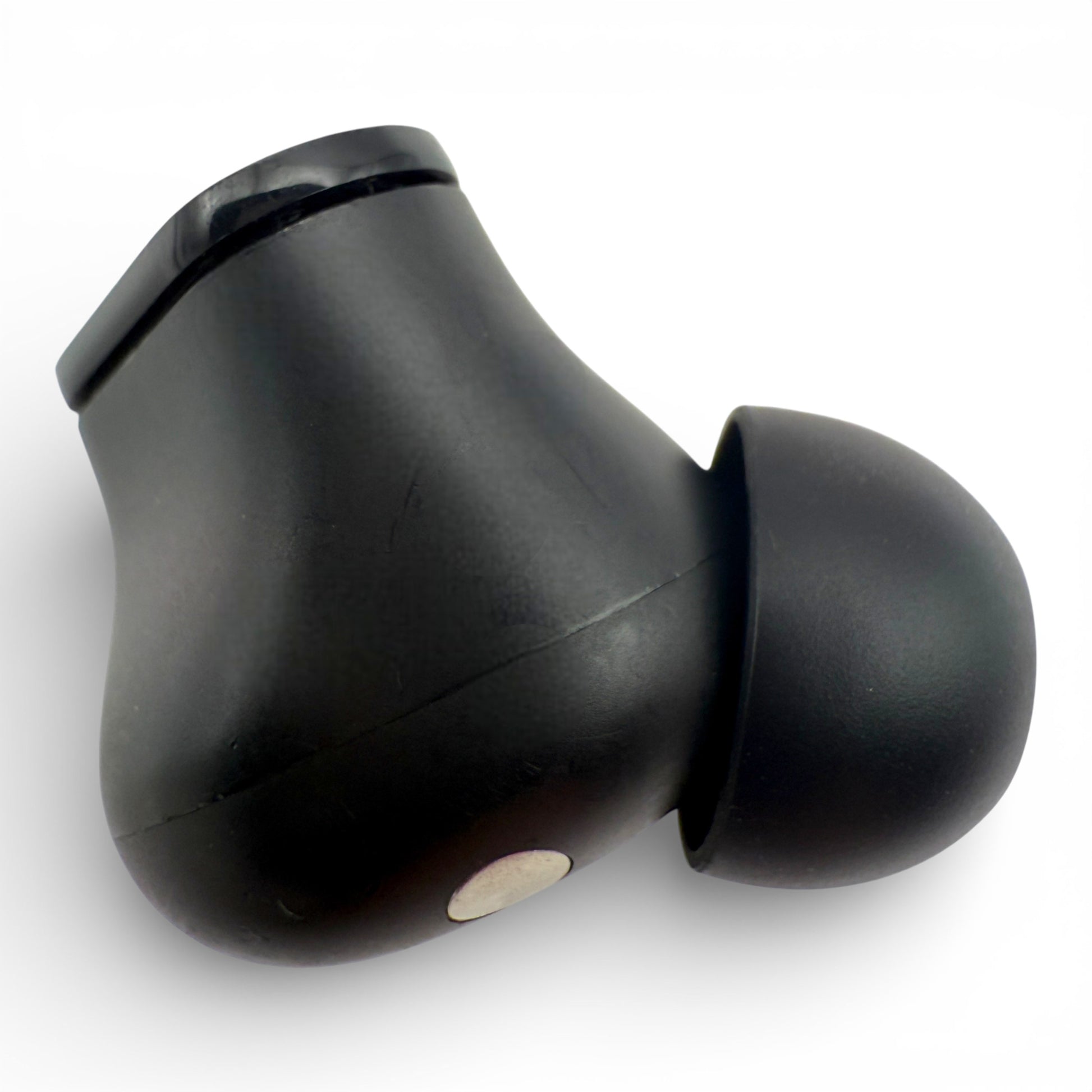 Right replacement Beats Studio Buds earbud in black, back view showing the charging contact pin