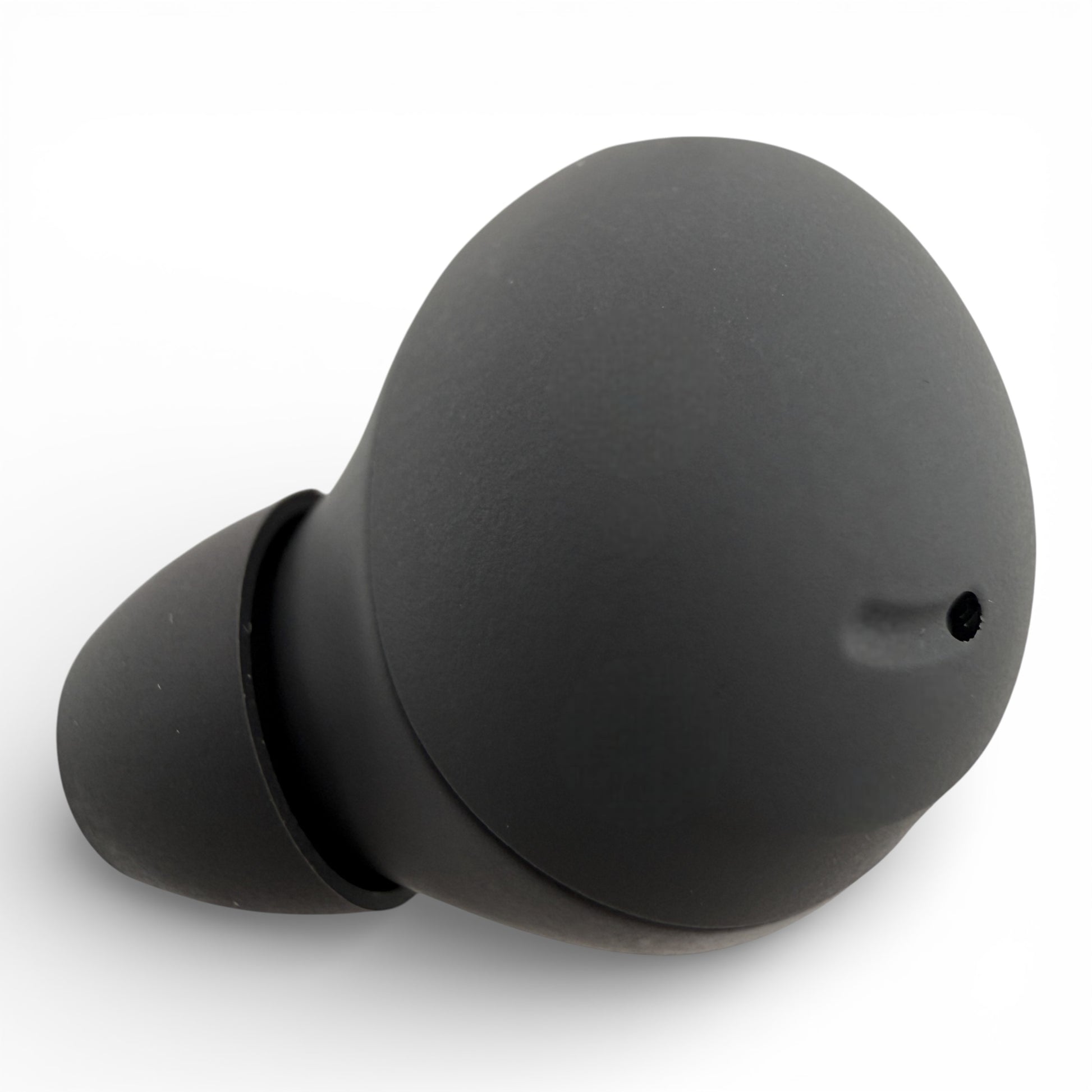 Left replacement Samsung Galaxy Buds2 Pro earbud in black, front view showing ear tip