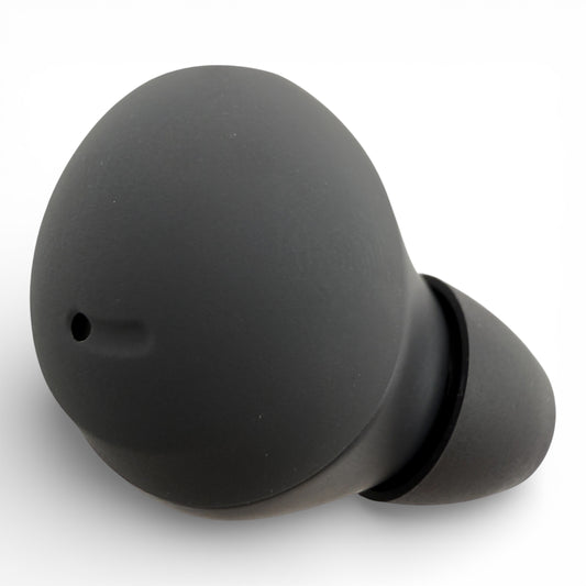 Right replacement Samsung Galaxy Buds2 Pro earbud in black, angled view of the outer face